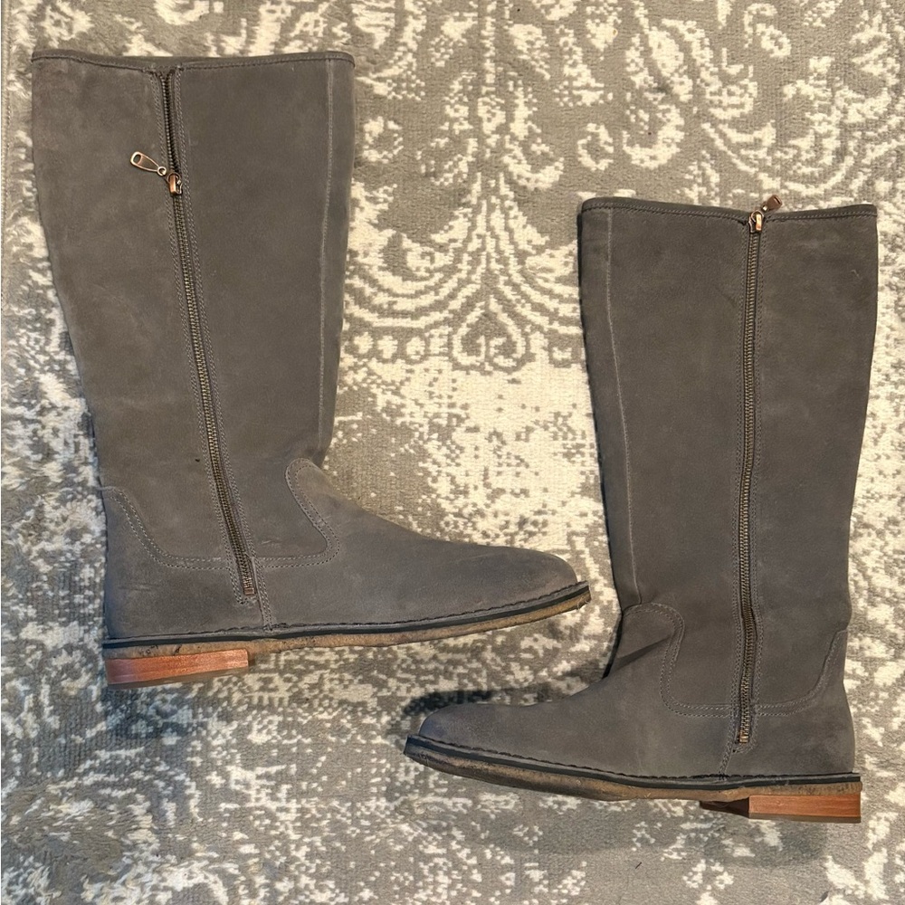 UGG Charcoal Suede below the Knee Boots